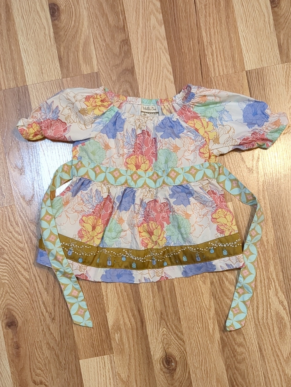 Matilda Jane Girls' Floral Peasant Top in Multi